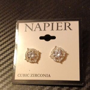Napier Gold-Tone Cubic Zirconia Earrings